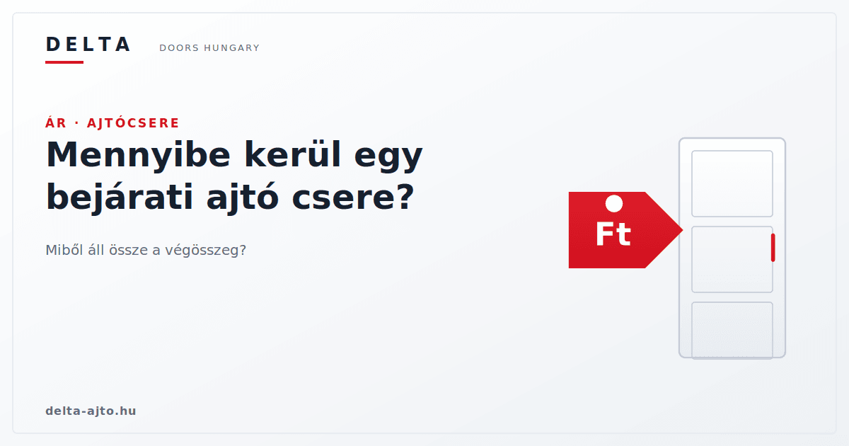 Mennyibe kerül egy bejárati ajtó csere beépítéssel?