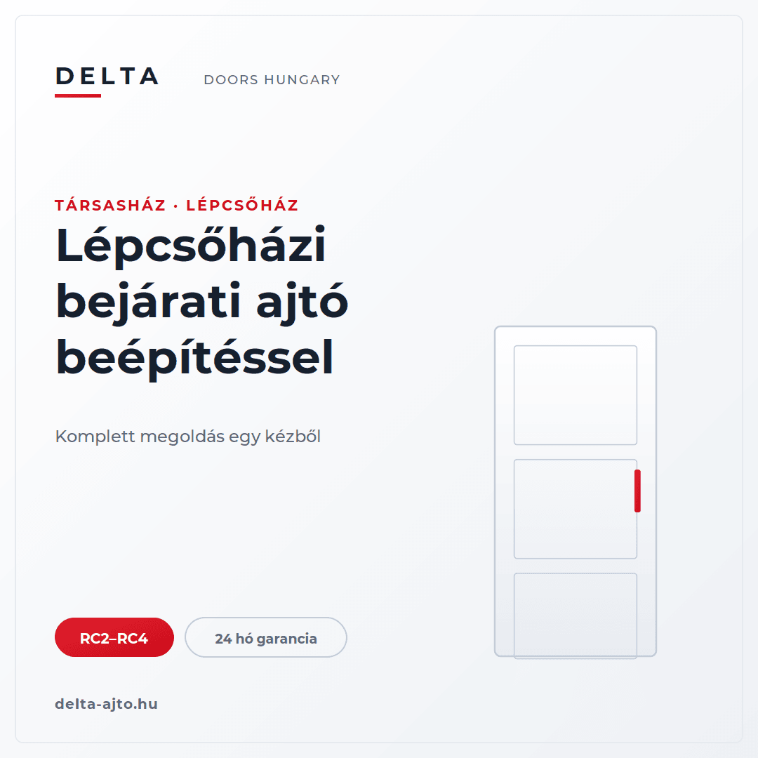 Lépcsőházi bejárati ajtó beépítéssel: komplett megoldás társasházba