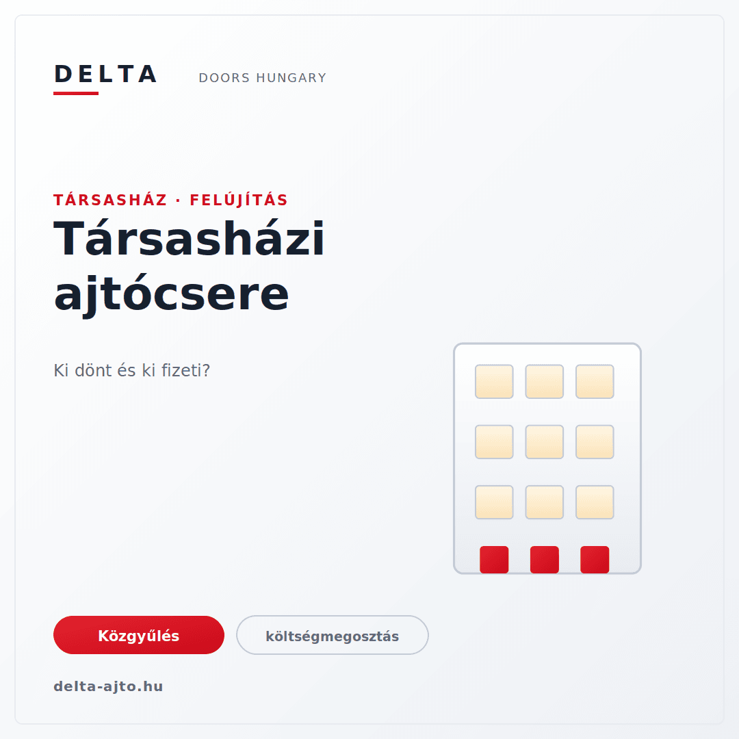 Társasházi bejárati ajtó csere: döntés, engedélyek, költségmegosztás
