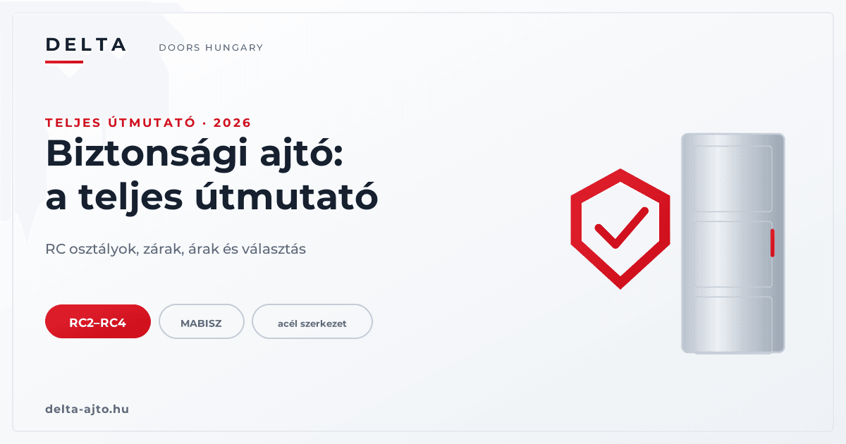 Biztonsági ajtó: a teljes útmutató 2026 - RC osztályok, zárak, árak és választás