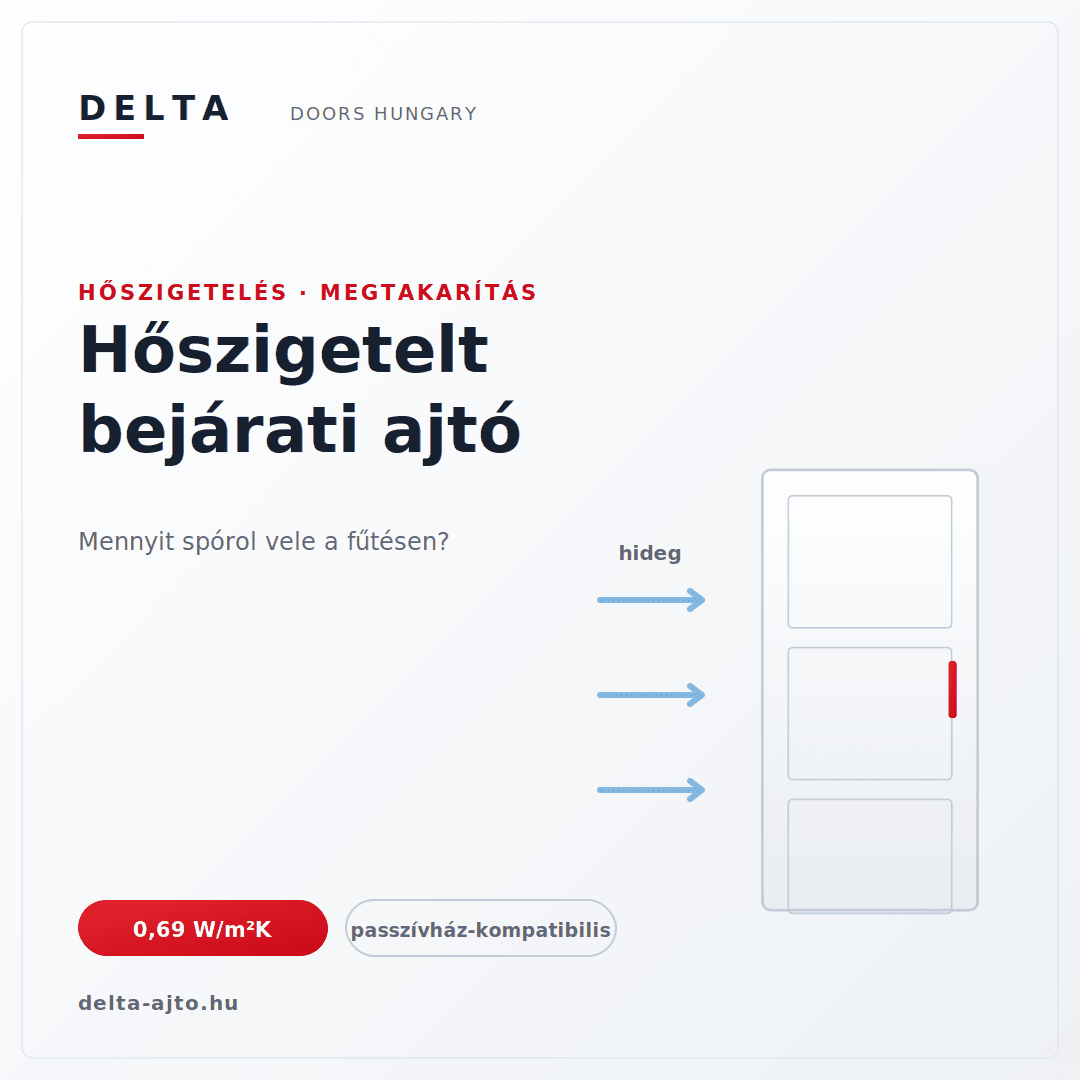 Hőszigetelt bejárati ajtó: mennyit spórol vele a fűtésen?