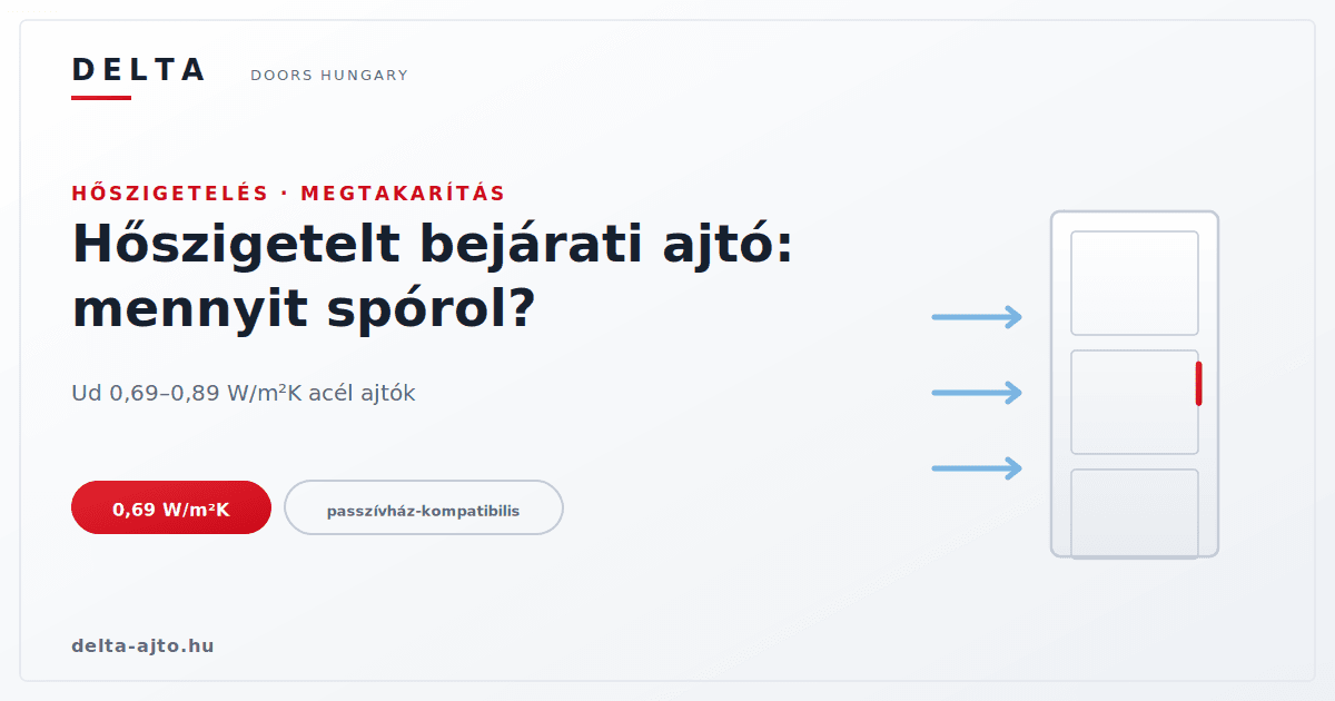 Hőszigetelt bejárati ajtó: mennyit spórol vele a fűtésen?