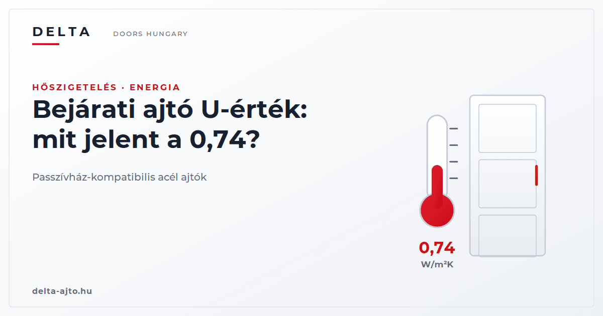 Bejárati ajtó U-érték: mit jelent a 0,74 W/m²K, és miért fontos?
