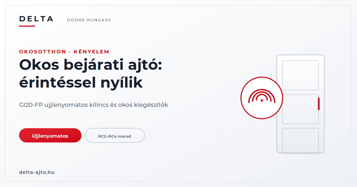 Okos bejárati ajtó: ujjlenyomatos nyitás és okos kiegészítők
