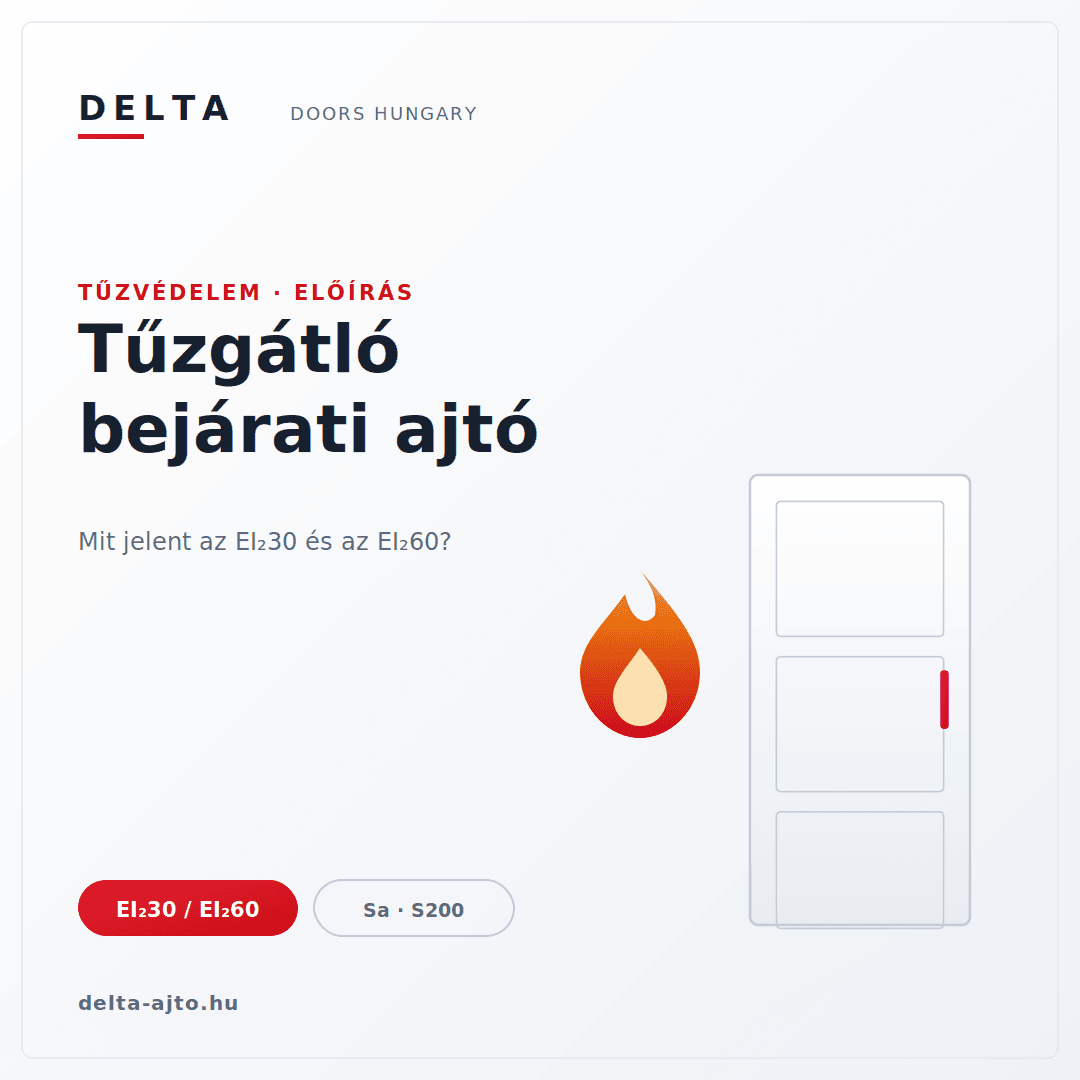 Tűzgátló bejárati ajtó: mit jelent az EI₂30 és az EI₂60?